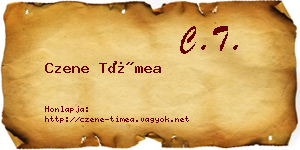 Czene Tímea névjegykártya