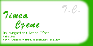 timea czene business card