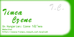 timea czene business card